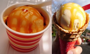 クレヨン 伊香保ファクトリー「カラメルプリンアイス」カップ・コーン